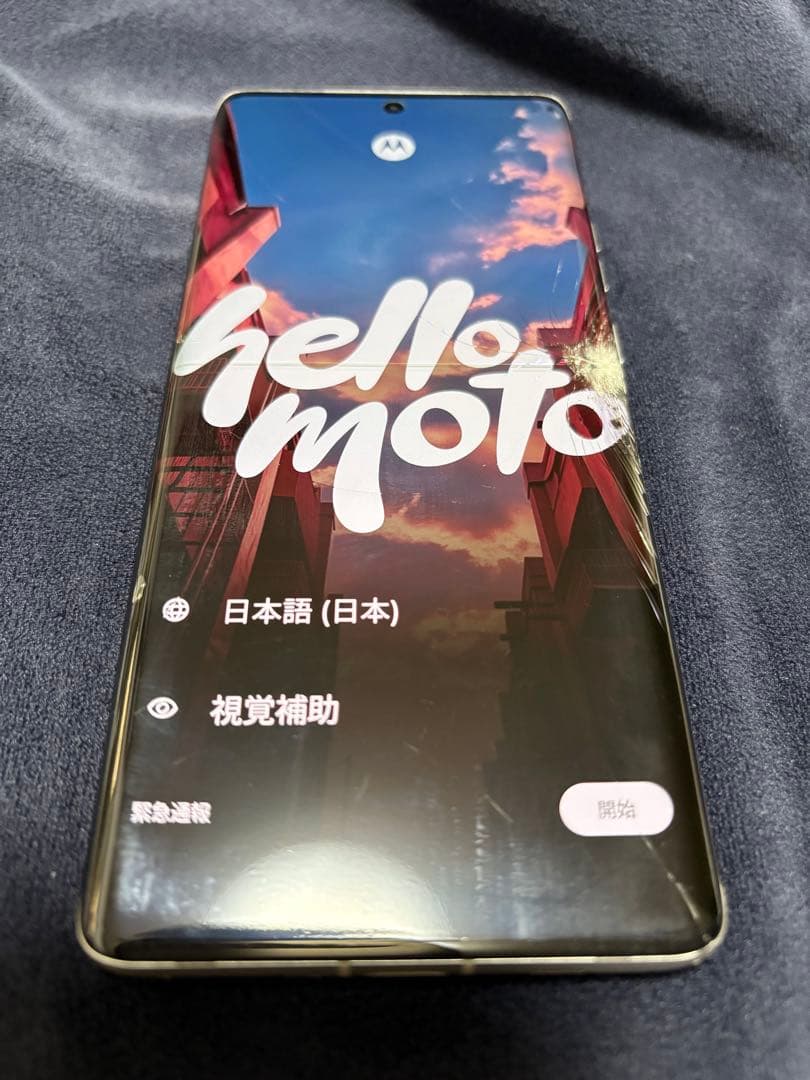 Motorola edge 50s PRO 本体+ケース 画面割れ ジャンク品