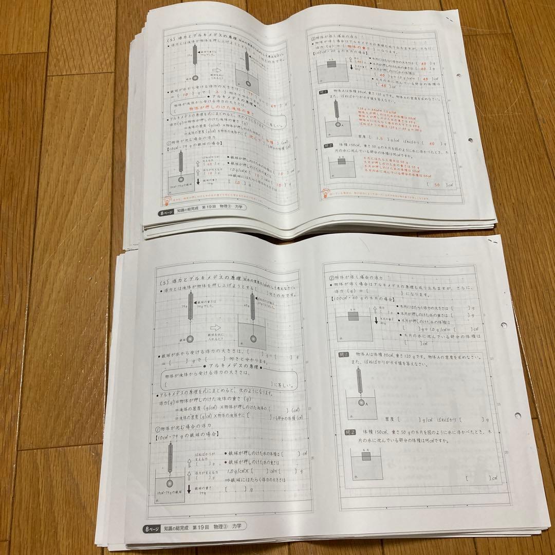 SAPIX サピックス 理科6年 知識の総完成 赤シート 未使用解答用紙付き