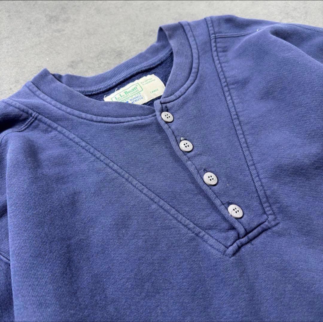 L.L.Bean × Russell 90s ヘンリーネック スウェット 古着