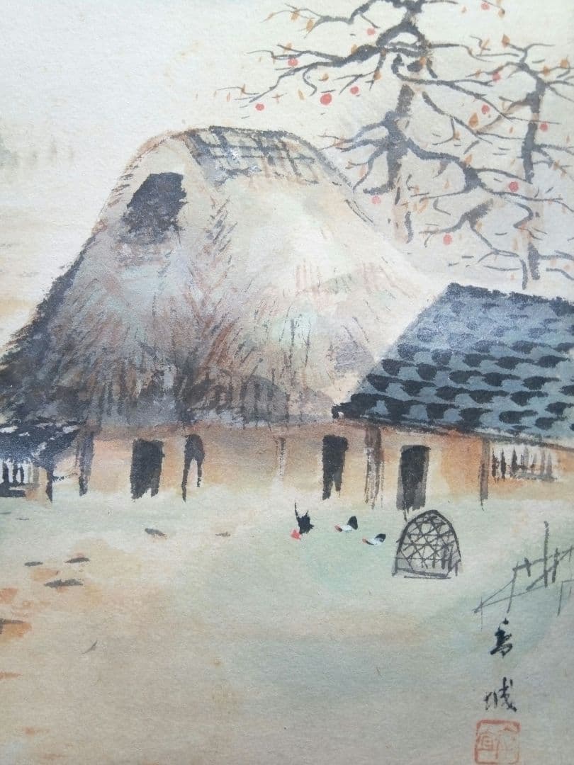 名古屋の画家浅見香城の風景画紙本日本画(まくり）全8