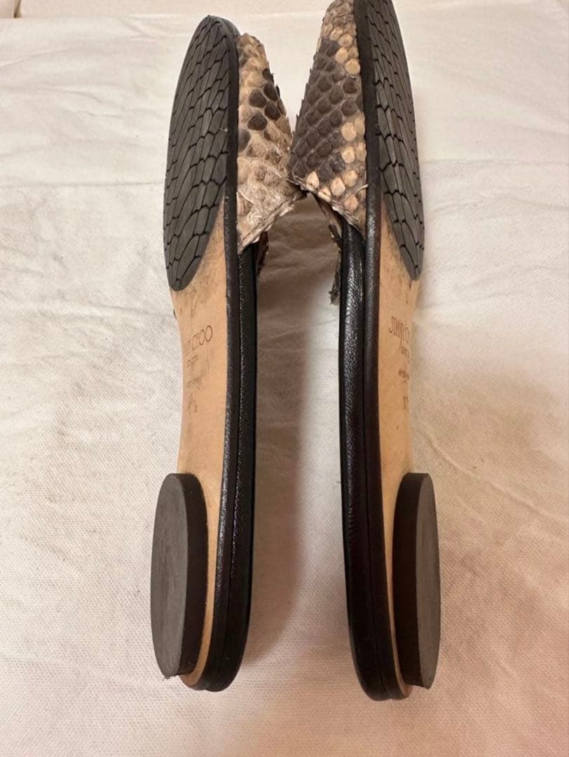 JIMMY CHOO ヘビ革スネークパターンミュール - メルカリ