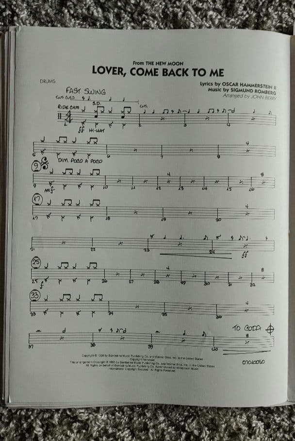 ビッグバンド譜面：Lover, Come Back to Me - メルカリ