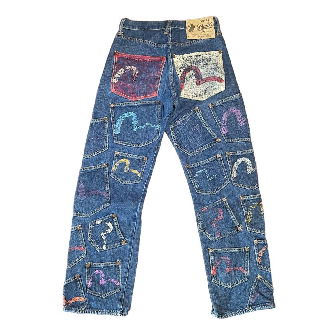 EVISU メニーポケット デニムパンツ travis scott 着用 - メルカリ