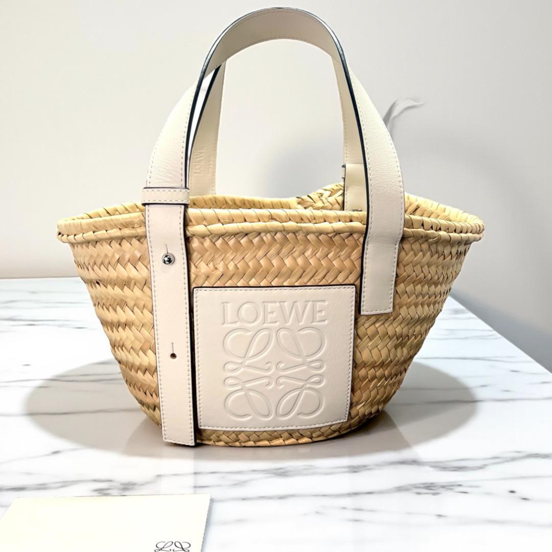 正規品＆極美品‼️ ロエベ ラフィア スモール バスケットバッグ かご