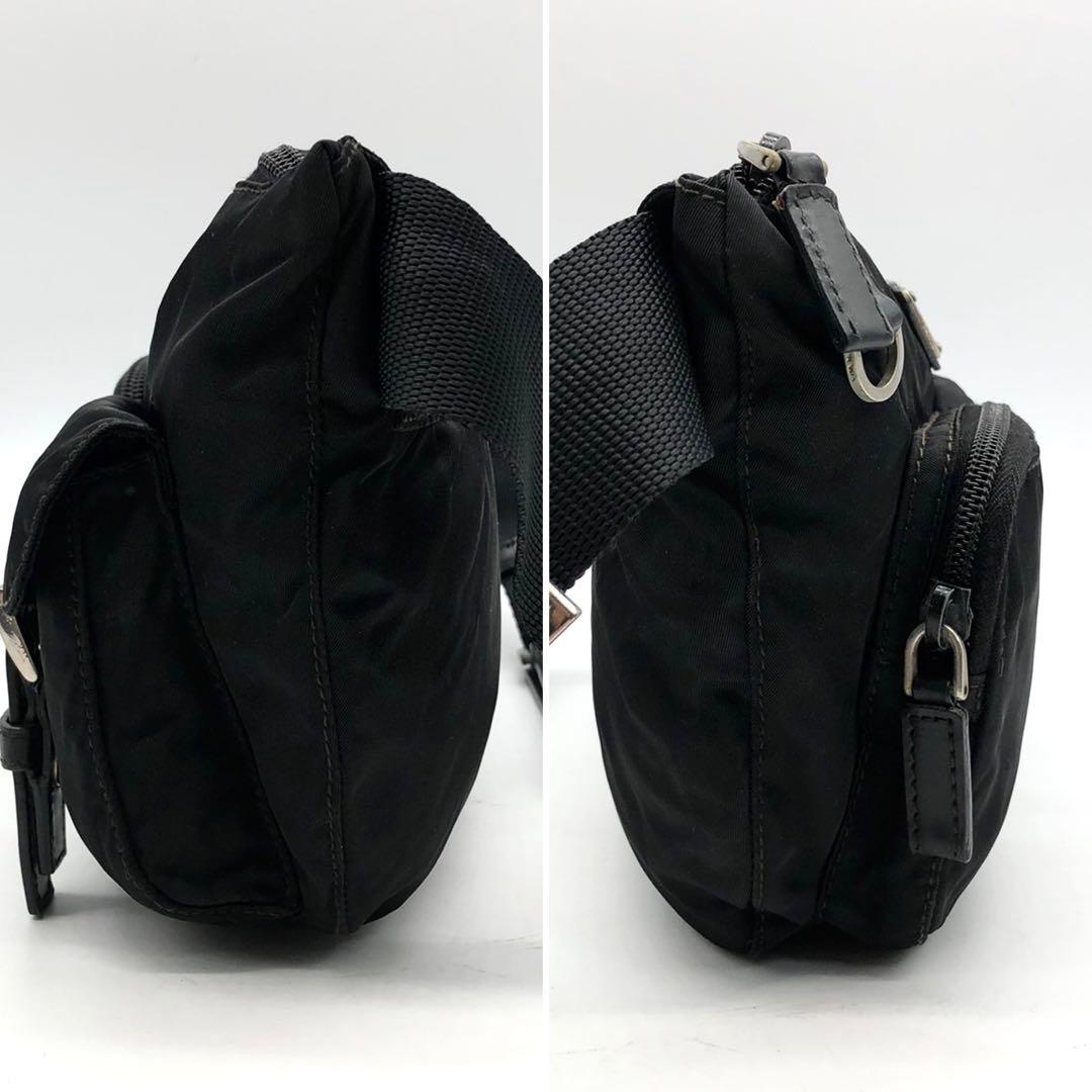 プラダ ウエストバッグ 三角ロゴプレート ベルト ナイロン レザー