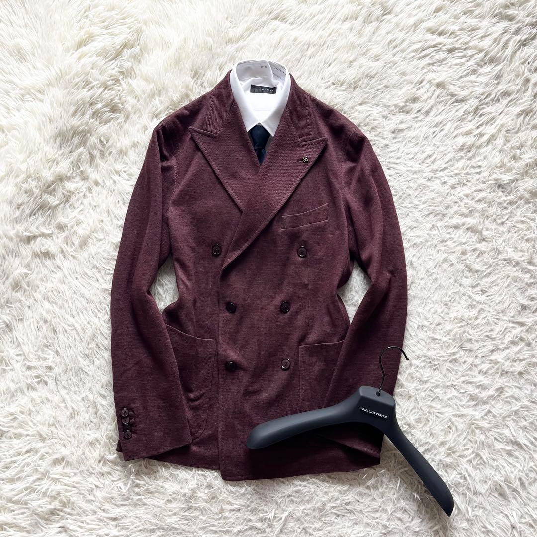 <美品>TAGLIATORE 新ロゴ コットン リネン ニット ジャケット 48 コットンリネンミラノリブ ニットジャケット｜トゥモローランド 公式通販