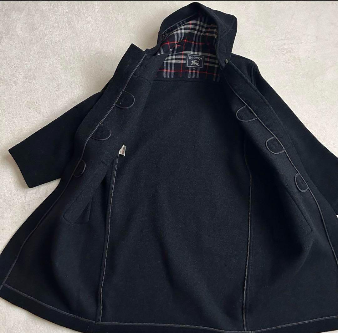 美品】バーバリーズ 表記L ダッフルコート ムーアブルック ネイビー