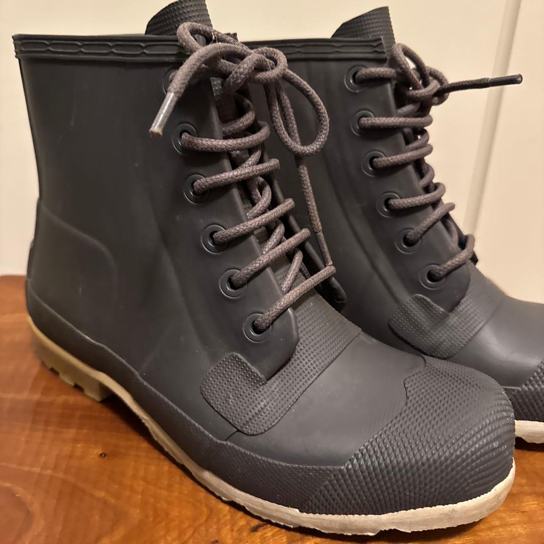 HUNTER ダークグレー ハイカットラバーブーツ 箱付き26cm