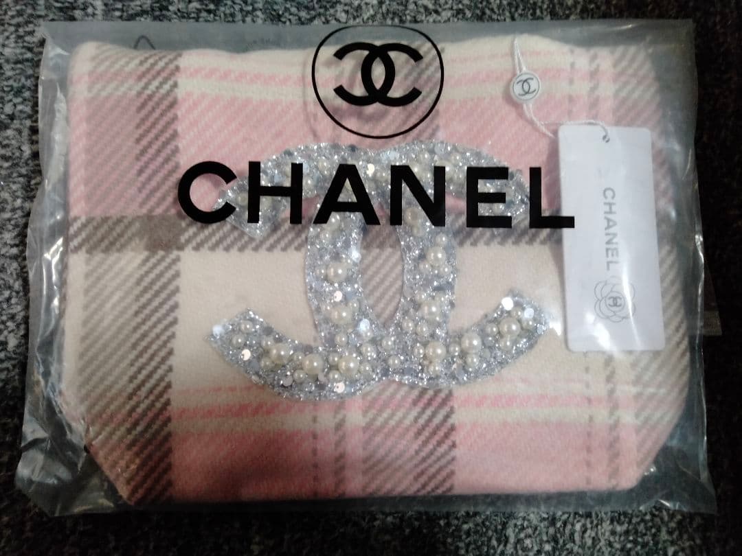 CHANEL ツイード スパンコールパール付きトートバッグ ピンク 未使用