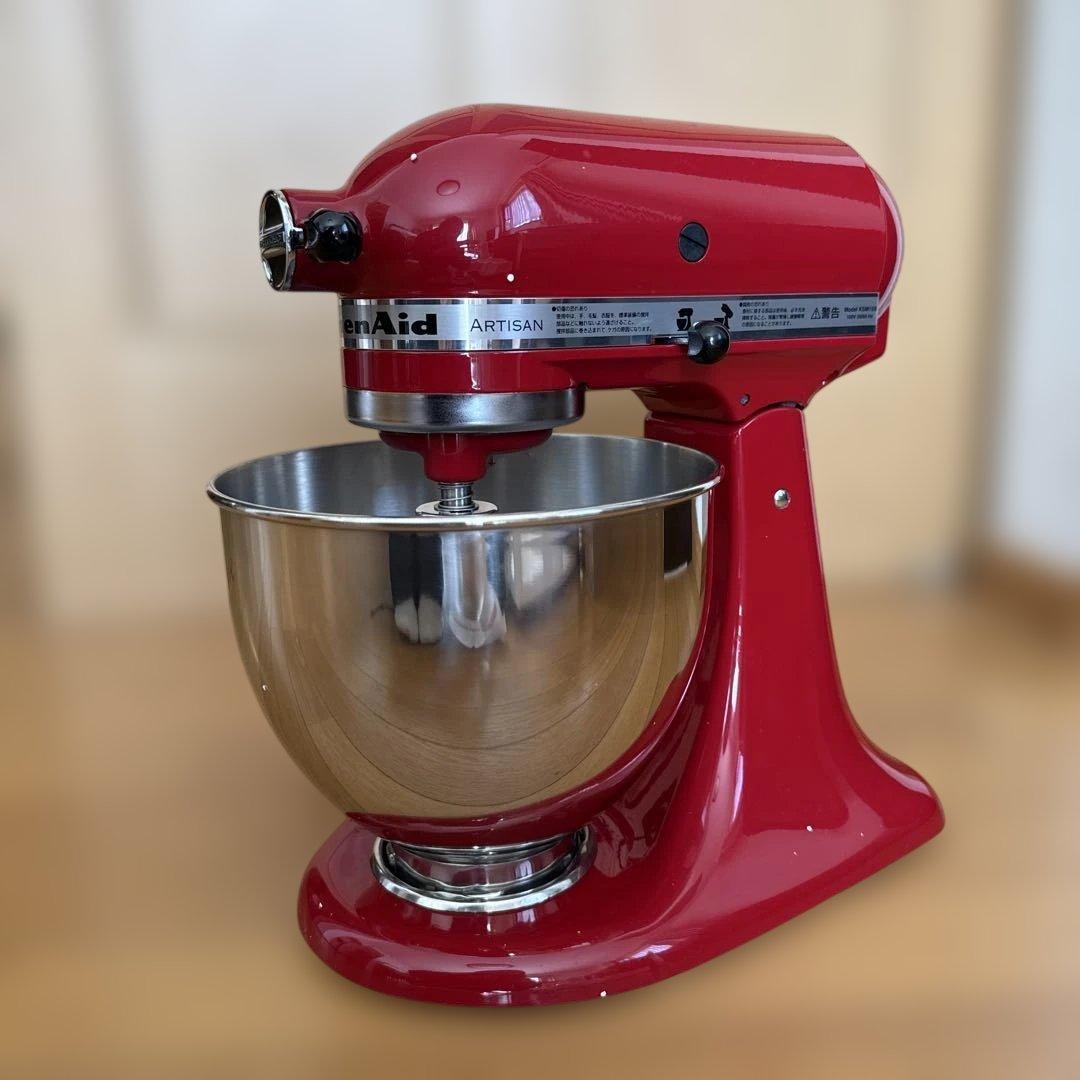 新品】動作確認済KitchenAidArtisanスタンドミキサーレッド - メルカリ