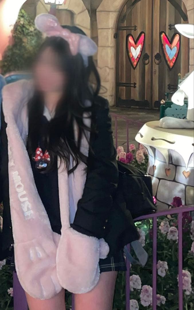 ディズニーマフラーキャップ ピンク＆ カチューシャ ピンク - メルカリ