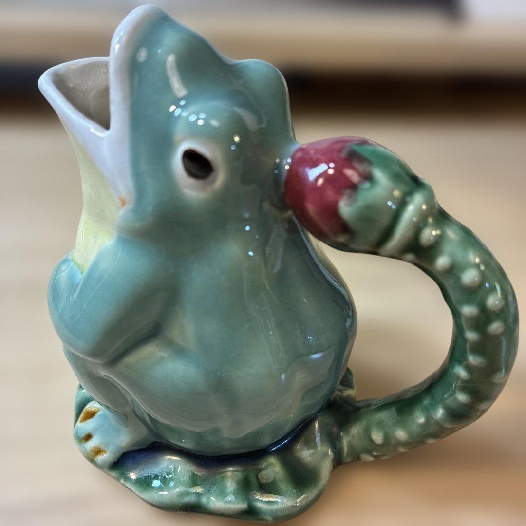 希少 Athezza France カエル バルボティーヌ 陶器 ミニピッチャー