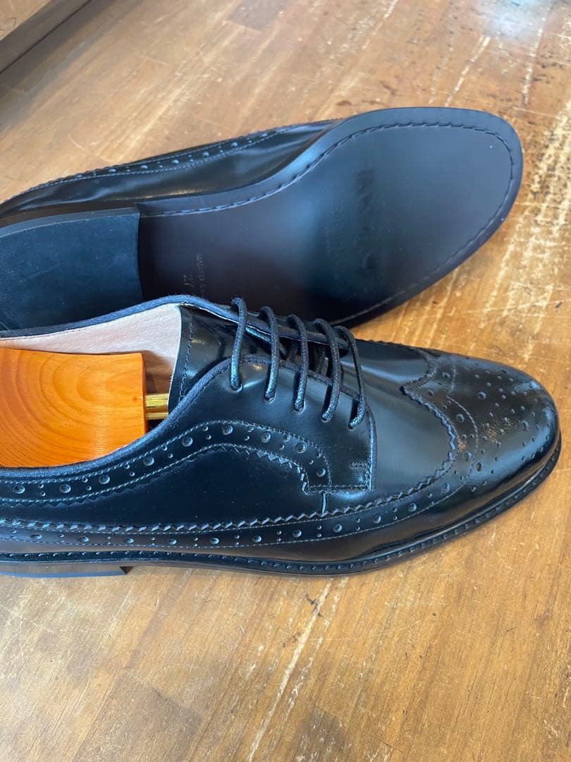 MURATA ORIGINAL9210776ウイングチップ黒鏡面本革27.5