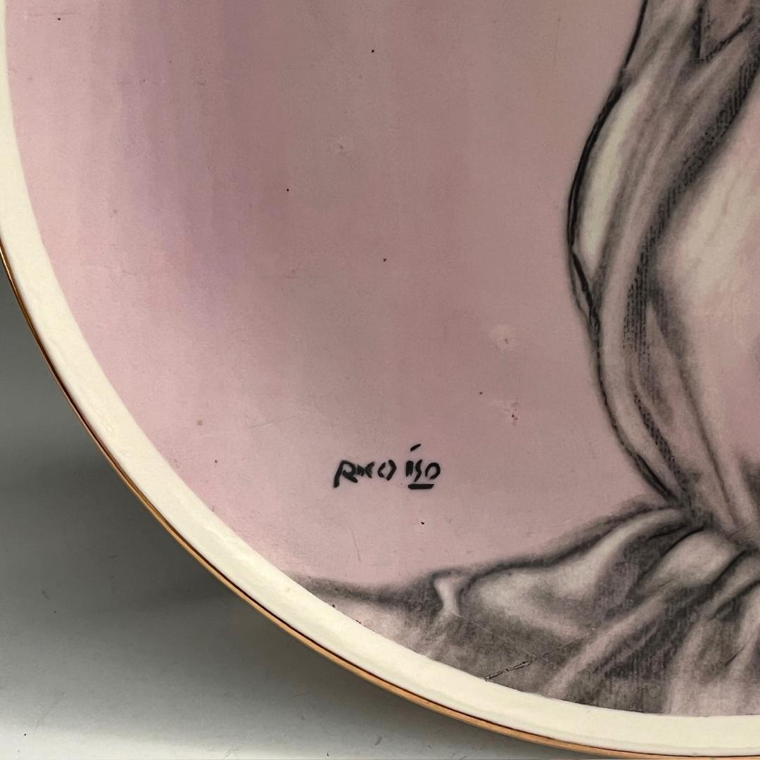 初荷 小磯良平 飾り皿 美人画 女性画 陶器 人物 婦人 Narumi SN21