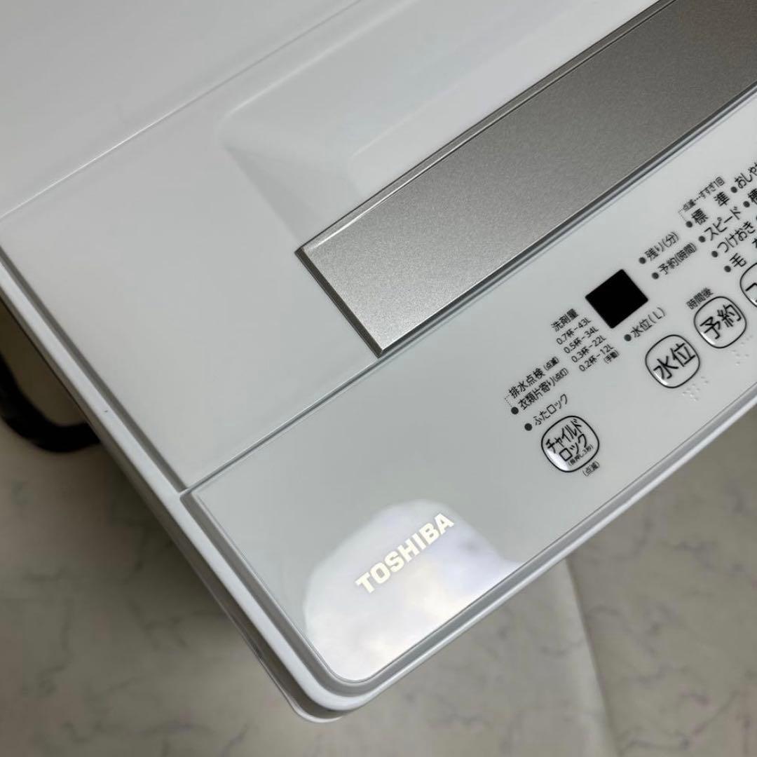 極美品 TOSHIBA 2022年製 4.5kg 1人暮用洗濯機 風乾燥機能