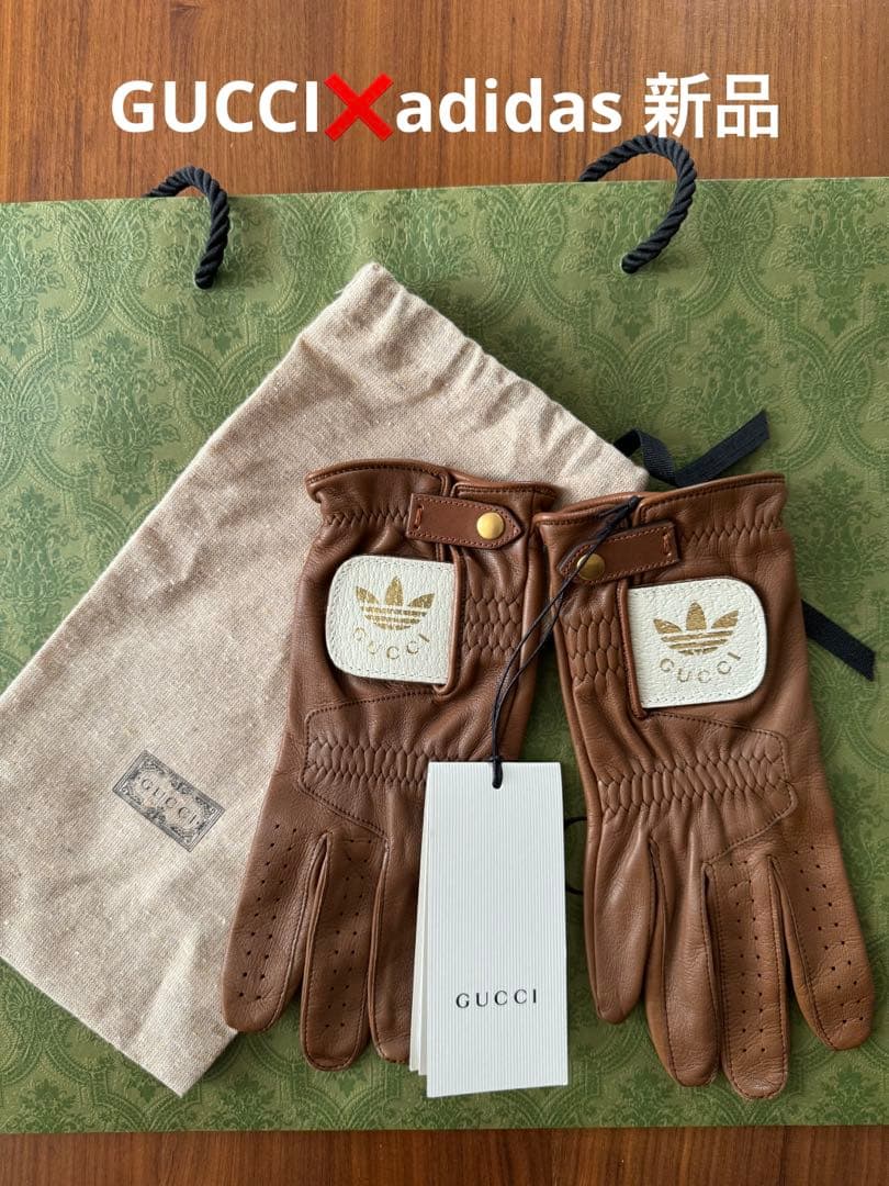 新品未使用】 GUCCI❌adidas レザーグローブ サイズ8 - メルカリ