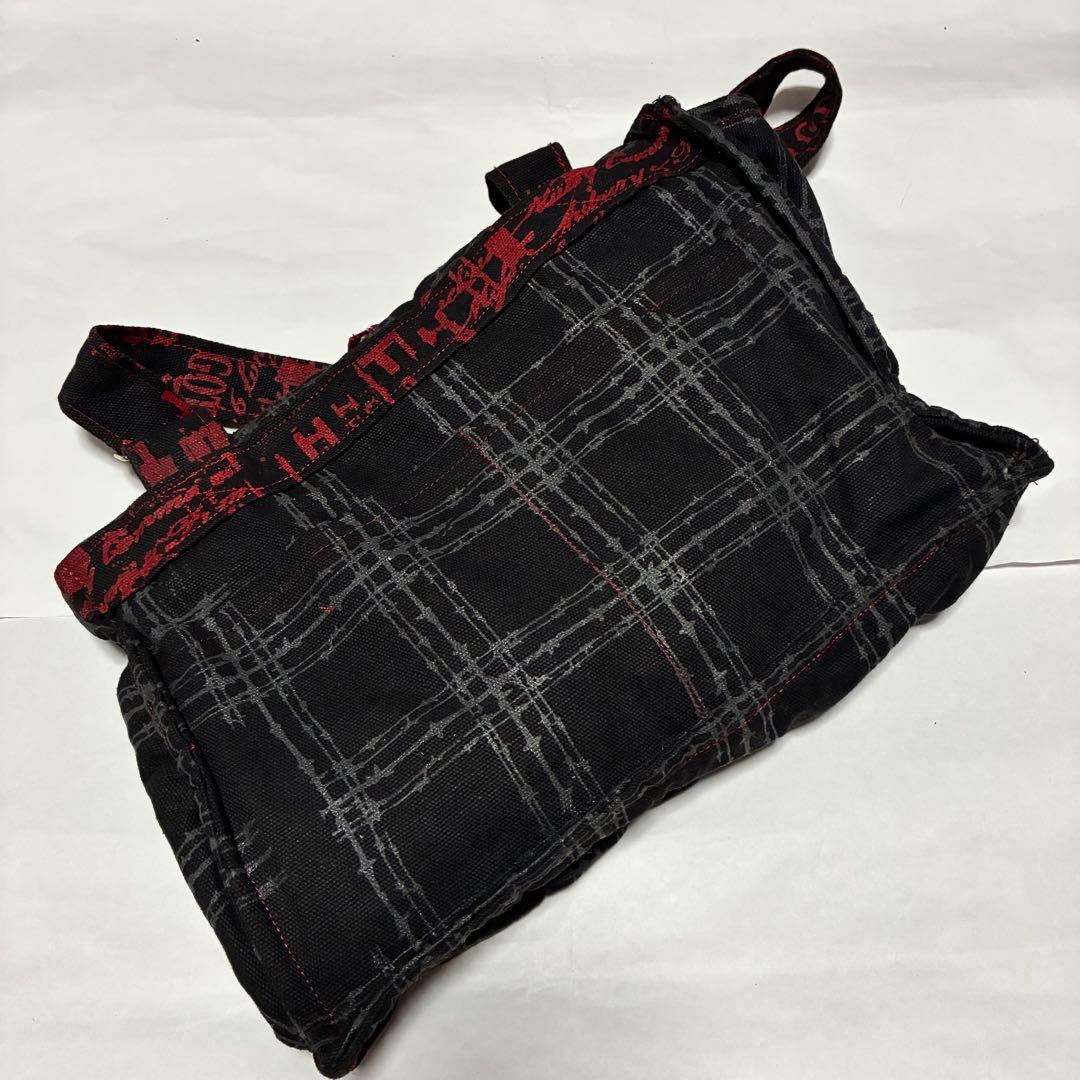 専用h.NAOTO パンク ロック ショルダーバッグ 赤 黒 レッド ブラ