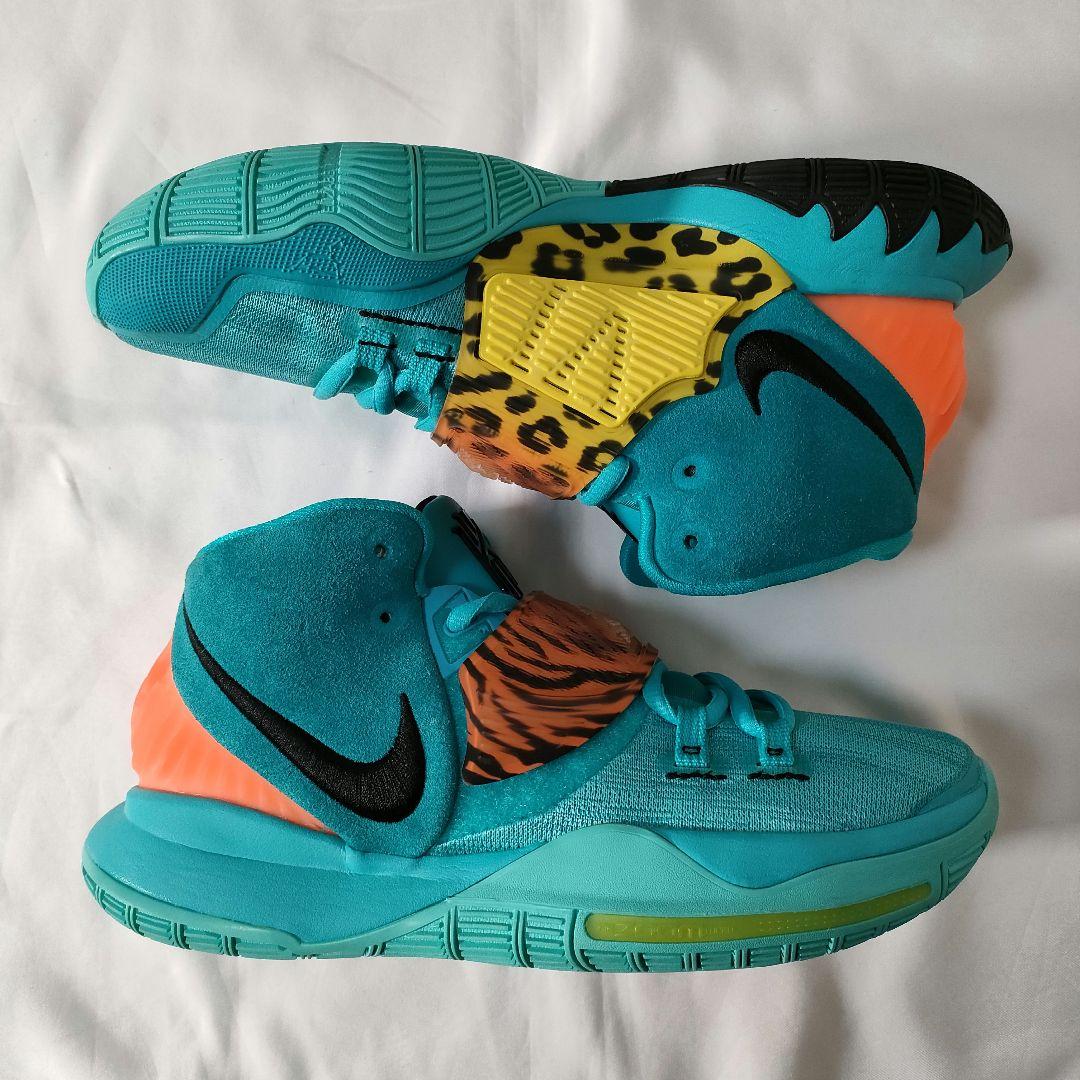 ナイキ カイリー6 EP 23.5cm アニマル柄 バッシュ 水色 アクア - メルカリ