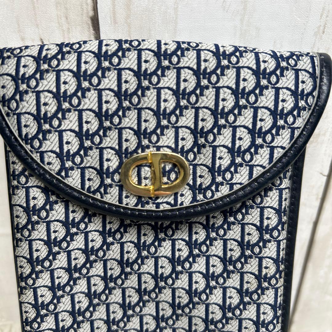 クリスチャンディオール トロッター柄 CD ロゴ ポーチ メガネケース