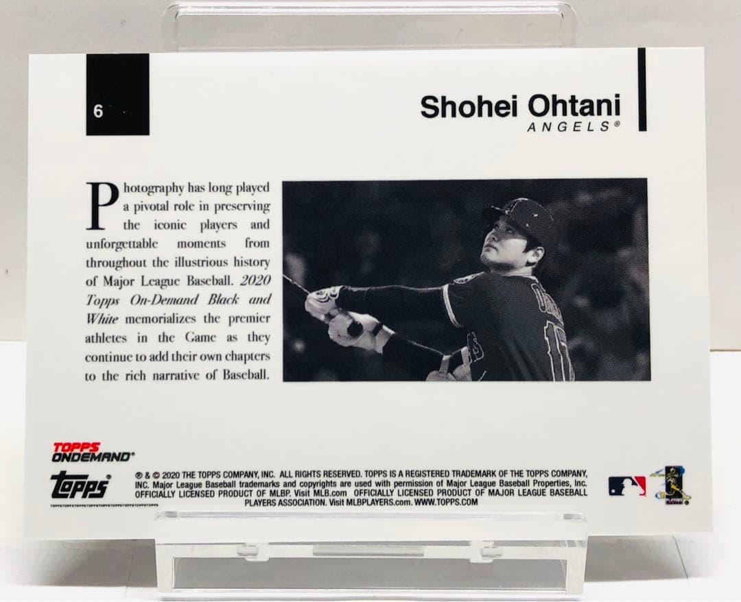大谷翔平 2020 Topps on demand Black＆White 6 - メルカリ