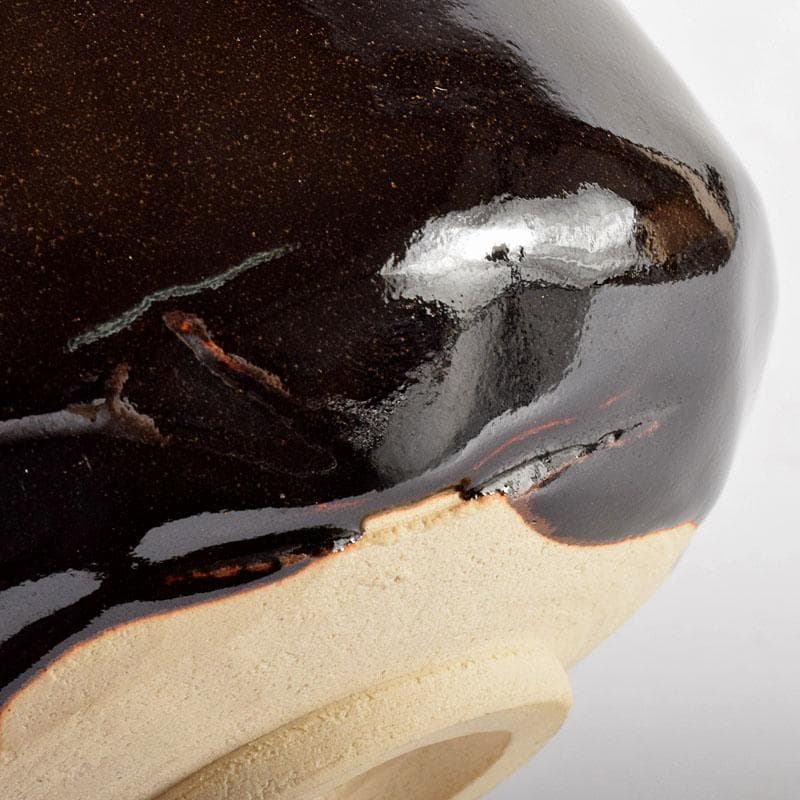 茶道具 六代 高橋道八造 黒釉 茶碗 共箱 V R4888 - メルカリ