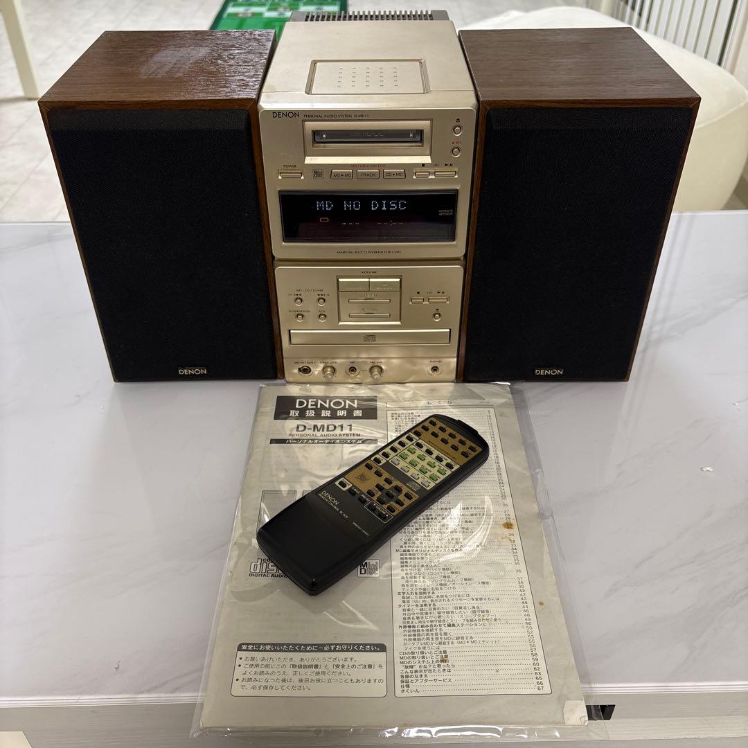 DENON D-MD11 ミニコンポ リモコン付き - メルカリ
