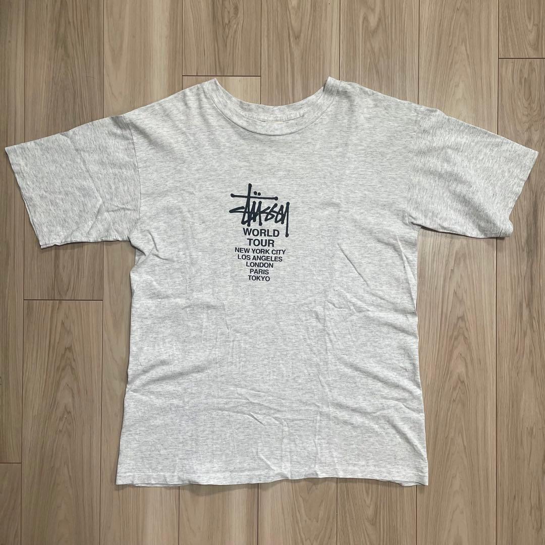 白タグ old stussy 90s ワールドツアー シングルステッチ USA製 - メルカリ