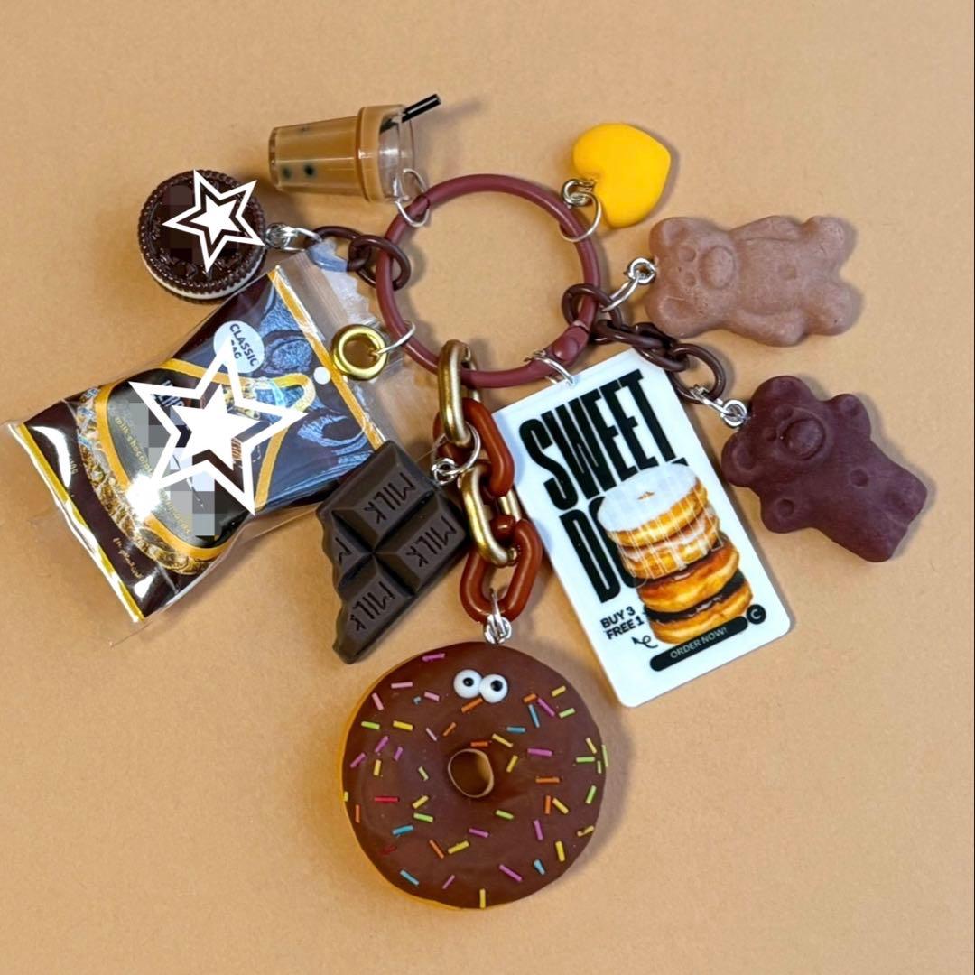 じゃらじゃらキーホルダー バッグチャーム クッキー チョコ ドーナツ