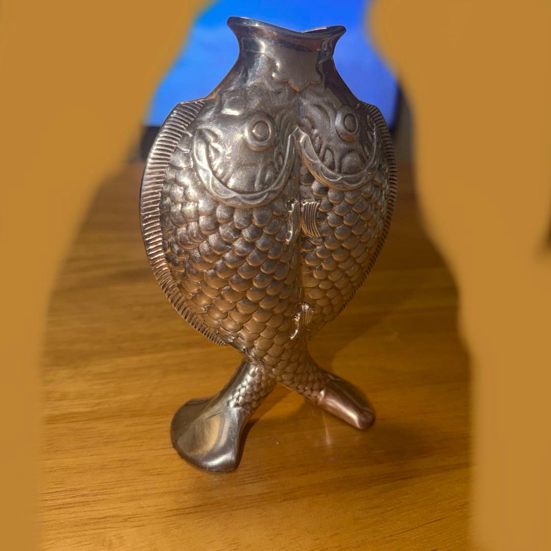 花瓶 Christofle クリストフル 2匹 魚 花瓶花器 置物 銀製品 - メルカリ