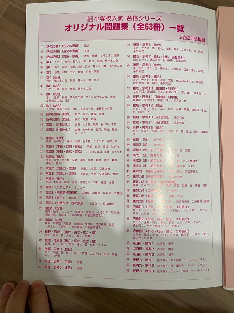 伸芽会　オリジナル問題集　63冊セット（旧版）