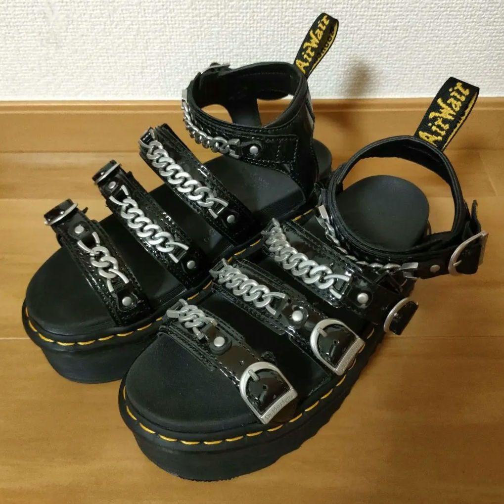 Dr.Martens BLAIRE Ⅱ QUAD CHAIN サンダル24cm Dr martens Blaire II Quad Chain sandals Black | Dressinn