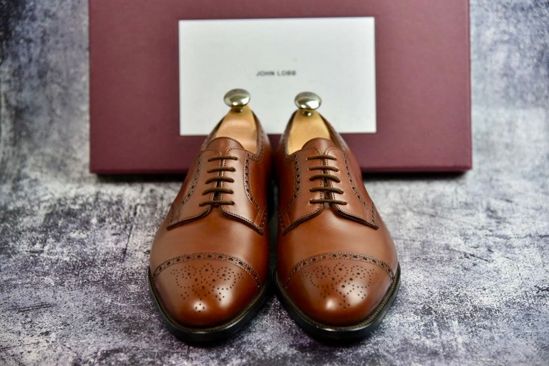 付属品完備　ジョンロブ　ネイダー　5.5EE　チェスナット　8695ラスト