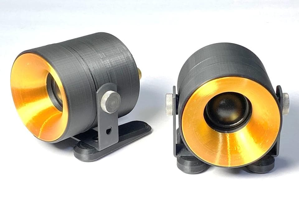 アドオン■高能率97dBホーンツイーター2個セット■ブラック/ゴールドGHK04 アドオン□高能率97dBホーンツイーター2個セット□ブラック/ゴールド