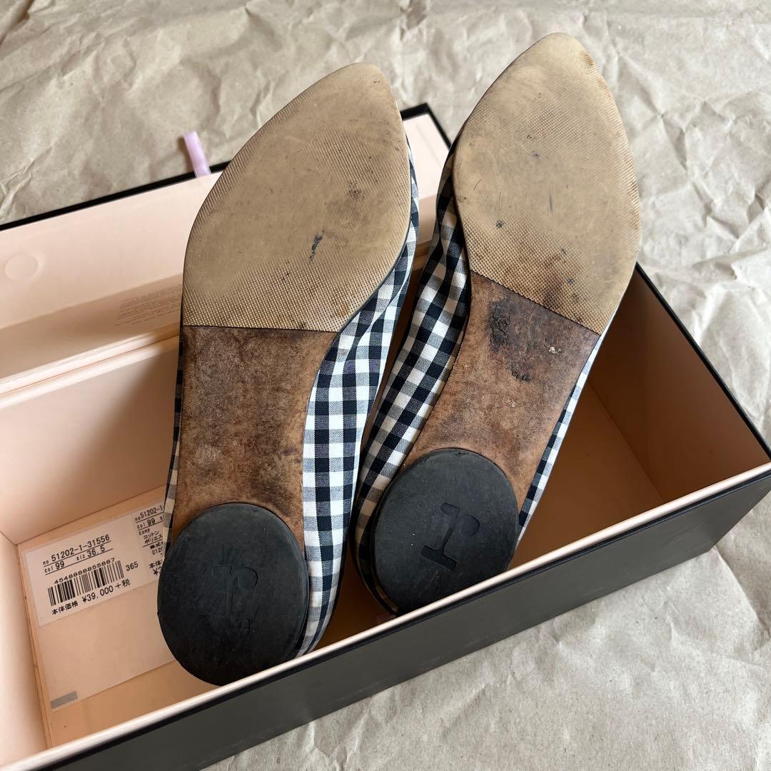 Repetto ギンガムチェック フラットシューズ - メルカリ