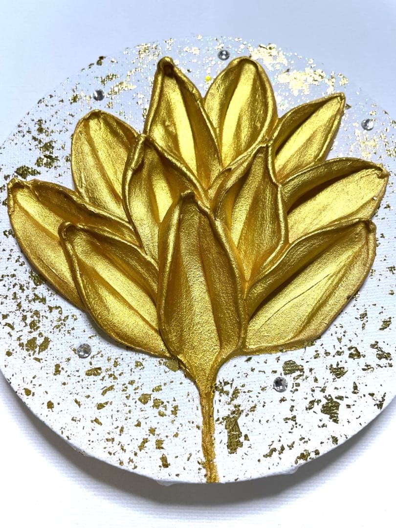 開運絵画 蓮の花 黄金の蓮の花 神の化身 蝶々 白龍