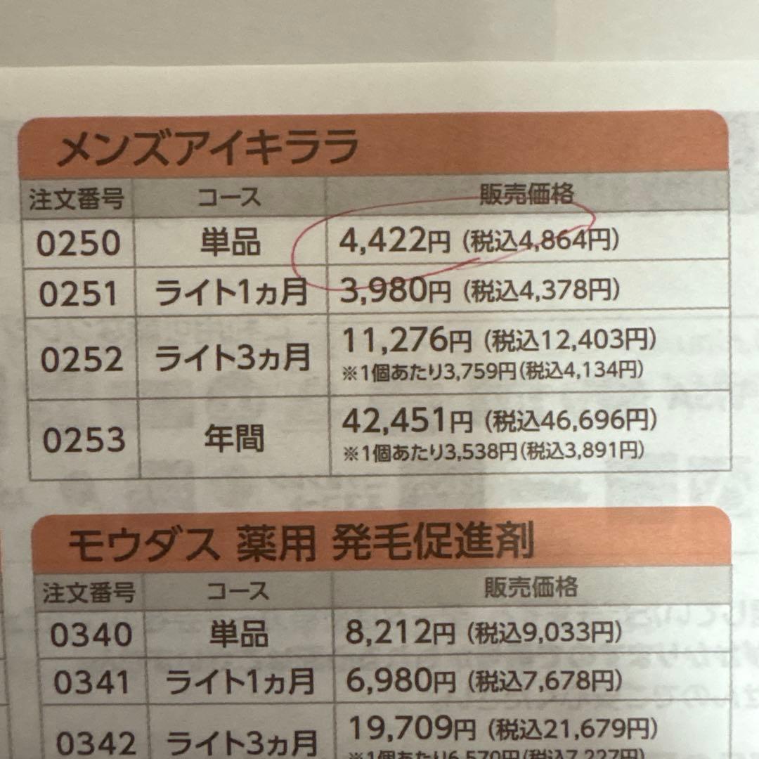 ★新品未開封★MEN'S EYE KIRARA メンズアイキララ