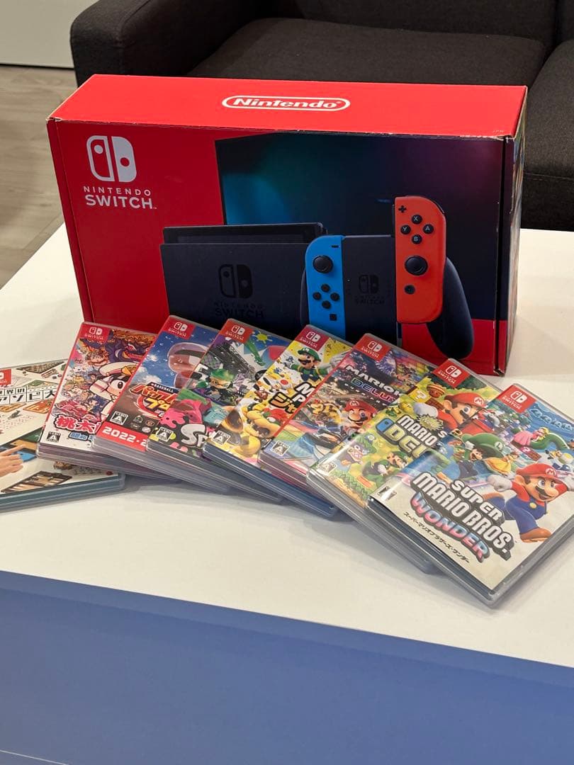 【購入者確定】Nintendo Switch 本体&ゲームソフト7セット イオン九州、Switch本体「あつまれ どうぶつの森セット」など抽選販売