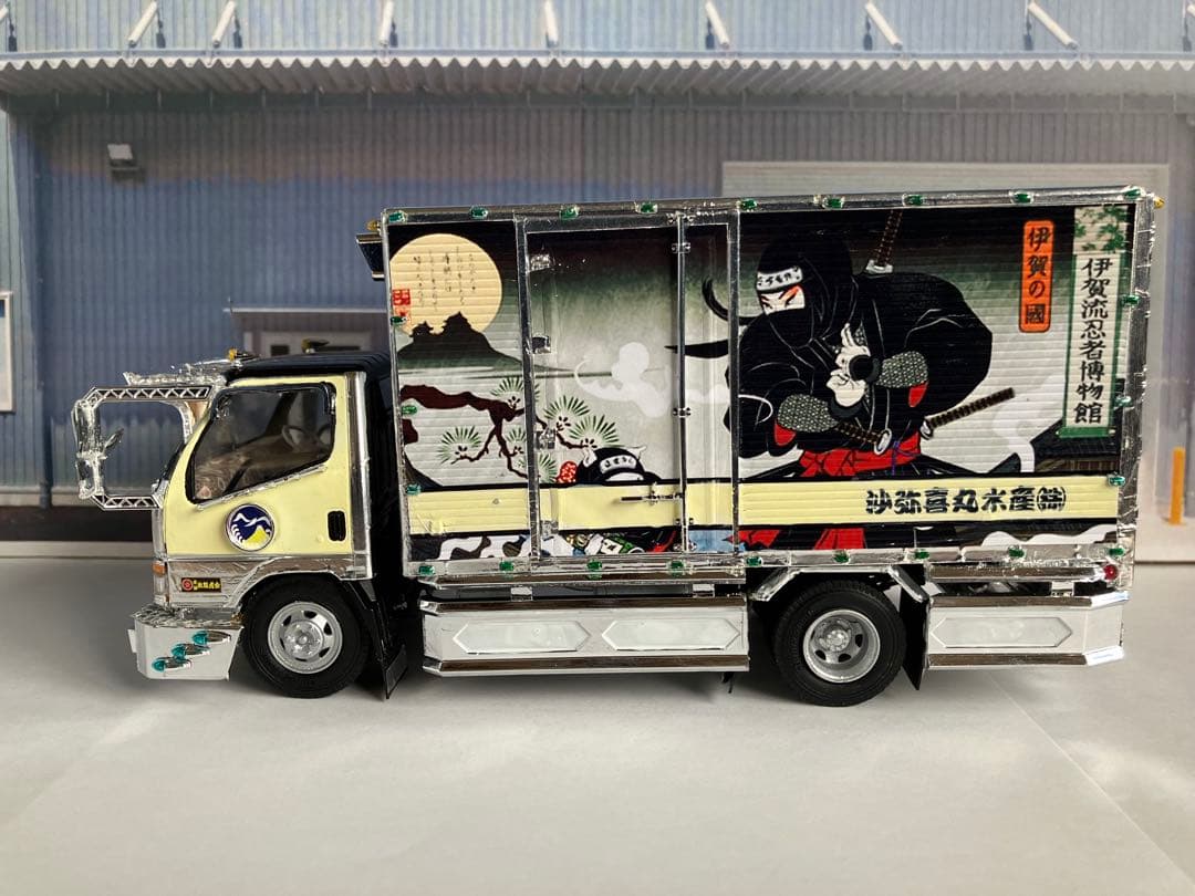 アオシマ デコトラ風神.雷神キャンター自作改造、完成品 - メルカリ