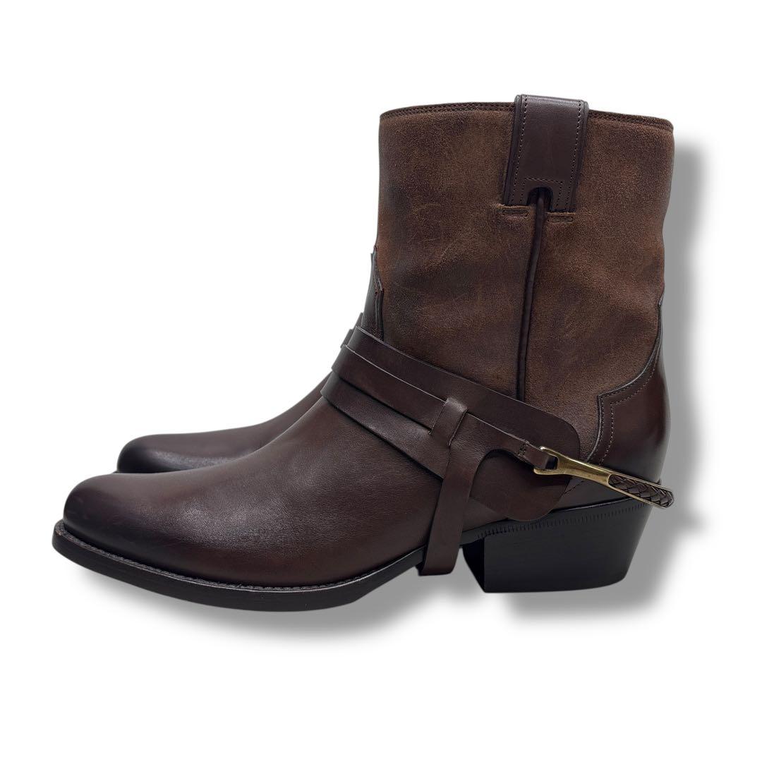 極美品□SARTORE【23.0】ハーネスブーツ レザー スエード ブラウン 茶