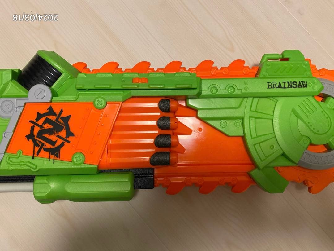 NERF ナーフ ブレインソー ゾンビストライク 送料込 - メルカリ