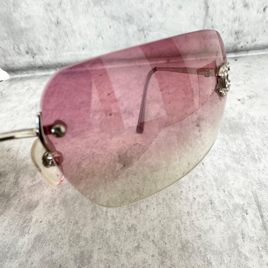 CHANEL シャネル サングラス リムレス ココマーク ラインストーン