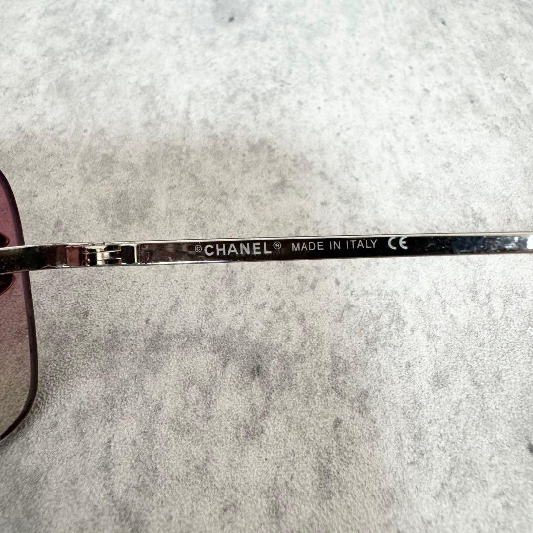 CHANEL シャネル サングラス リムレス ココマーク ラインストーン