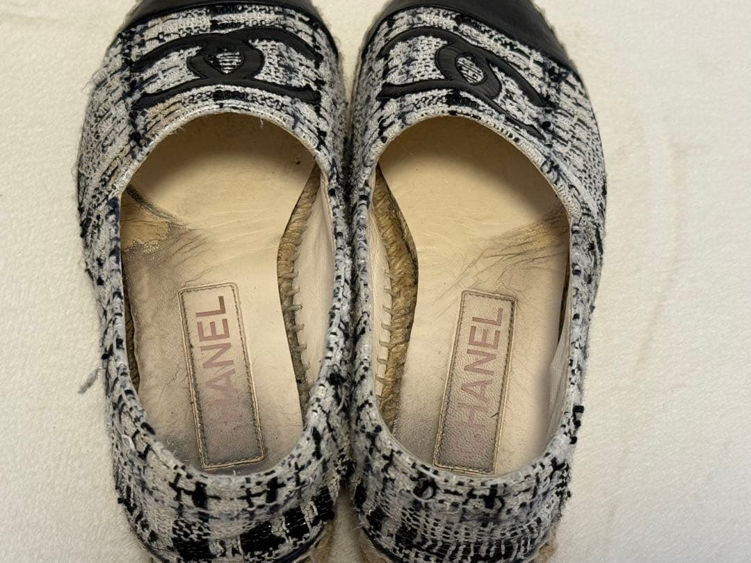 USED☆CHANEL☆シャネル☆可愛いツイード☆エスパドリーユ☆36☆正規店