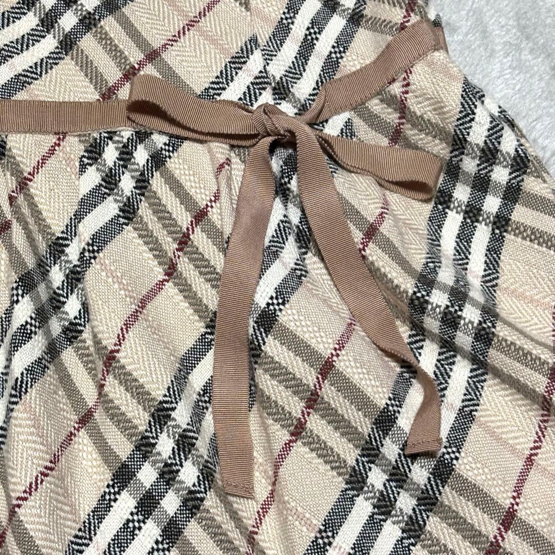 希少 バーバリー ブルーレーベル ワンピース ノバチェック 36サイズ