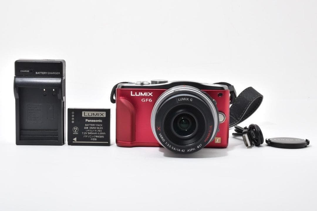 Panasonic LUMIX DMC-GF6 レンズキット ミラーレスカメラ LUMIX パナソニック ミラーレス Panasonic DMC-GF6 レッド レンズ