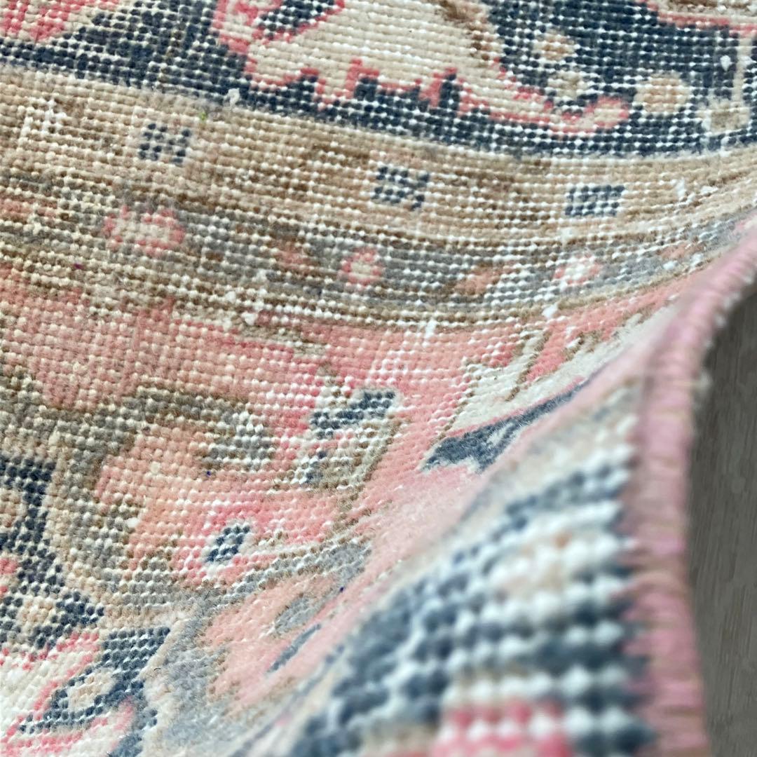 ペールミルキー✳︎62×147✳︎ピンク ライン深ブルー トルコ