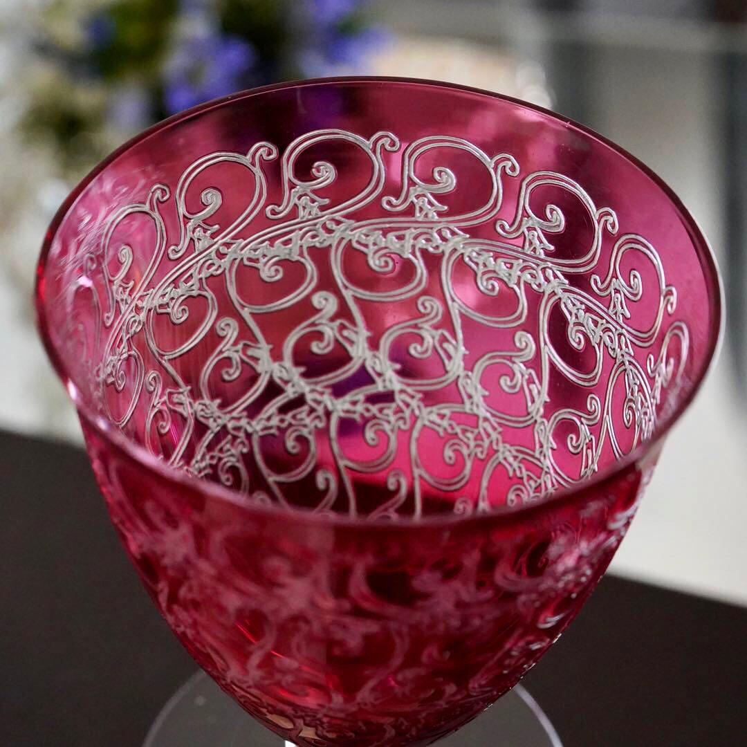 美品☆オールドバカラBACCARAT金赤☆レッド☆シャトーブリアン ワイン