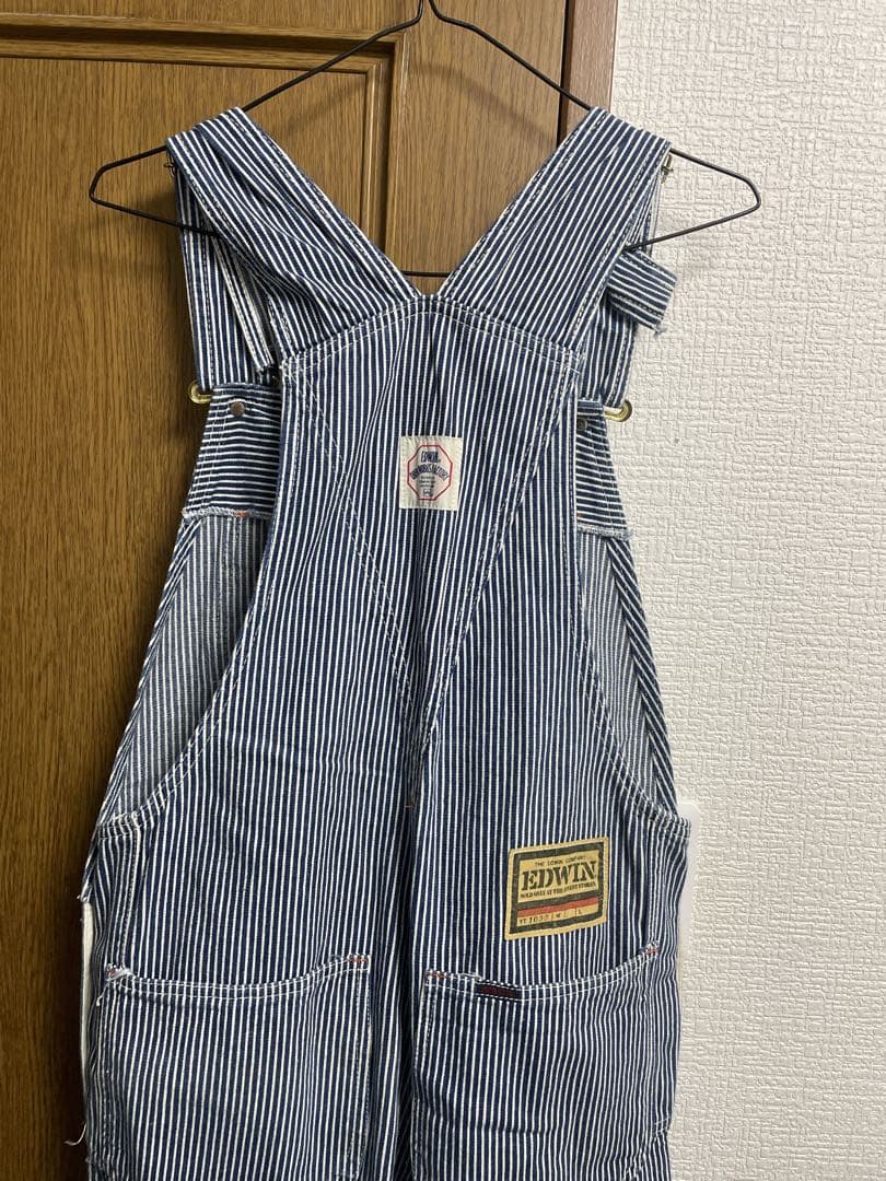 希少！80s ヴィンテージ EDWIN ヒッコリー オーバーオール L - メルカリ