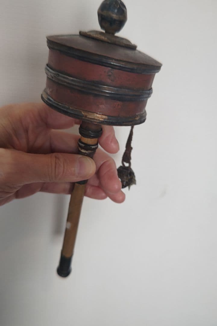 チベット、マニ車、アンティーク チベット 銀製鍍金マニ車 | 旅する骨董屋 喜八 KIHACHI.ANTIQUE