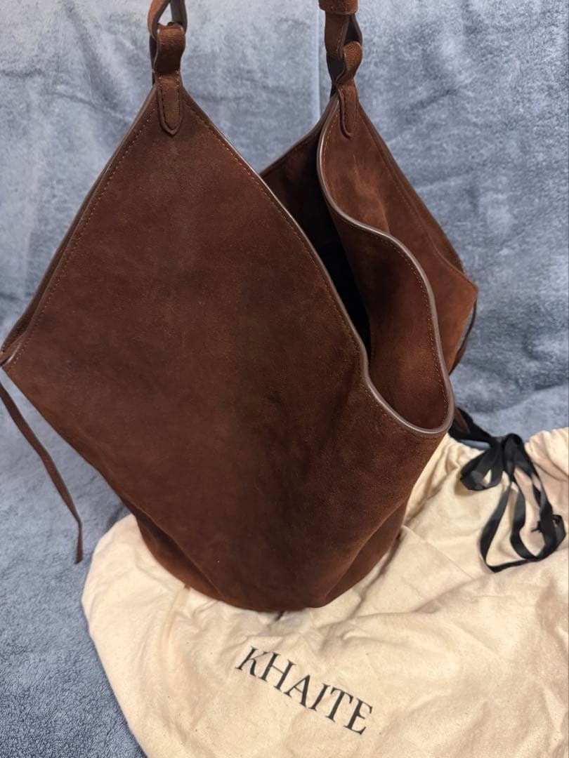 KHAITE ケイト Lotusミディアム ロータストートバッグ ブラウン - メルカリ